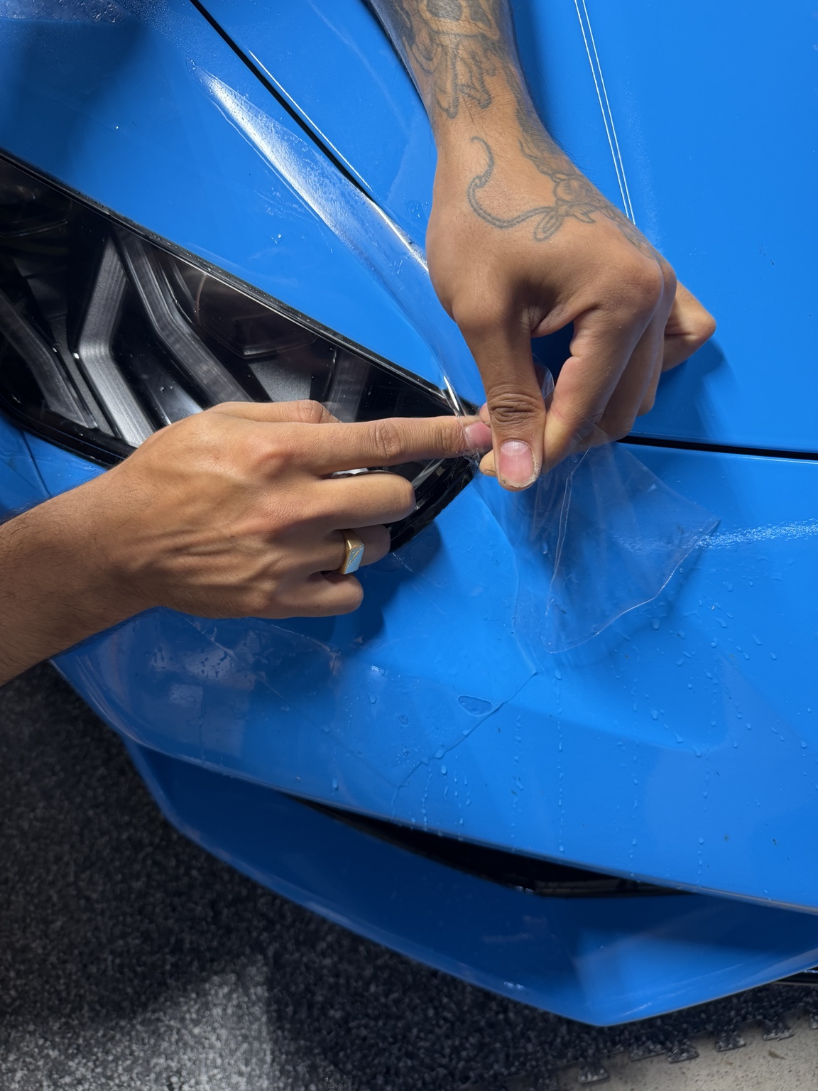 PPF-montering på Lamborghini